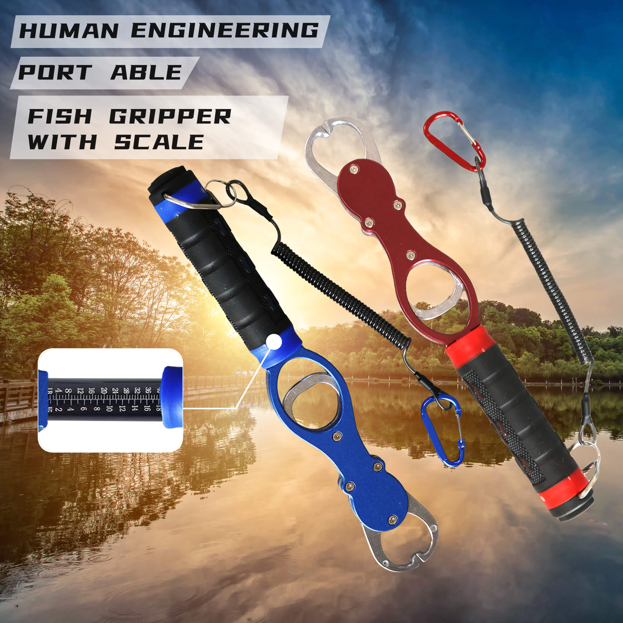 टिकाऊ मछली पकड़ने के नियंत्रण उपकरण, सुरक्षित और आसानी से पकड़ने, अलग करने, पुरुष मछली पकड़ने के उपहार क्लिप